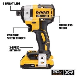 DeWalt 20V MAX XR 1/4 In. Brushless 3-Speed Impact Driver Kit (Battery & Charger) -Craftsman Shop 97ab37a4 82b6 4551 aa10 a873b56c25c9