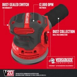 Craftsman V20 Cordless 5 In. Random Orbit Sander Tool Only -Craftsman Shop 9c715edb e01e 41f6 890a c616a95df710