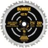 DeWalt 7-1/4 In. D X 5/8 In. Carbide Saw Blade 24 Teeth 1 Pk -Craftsman Shop 9db7ac9c cd39 4d4e 8b07 06b74693349b