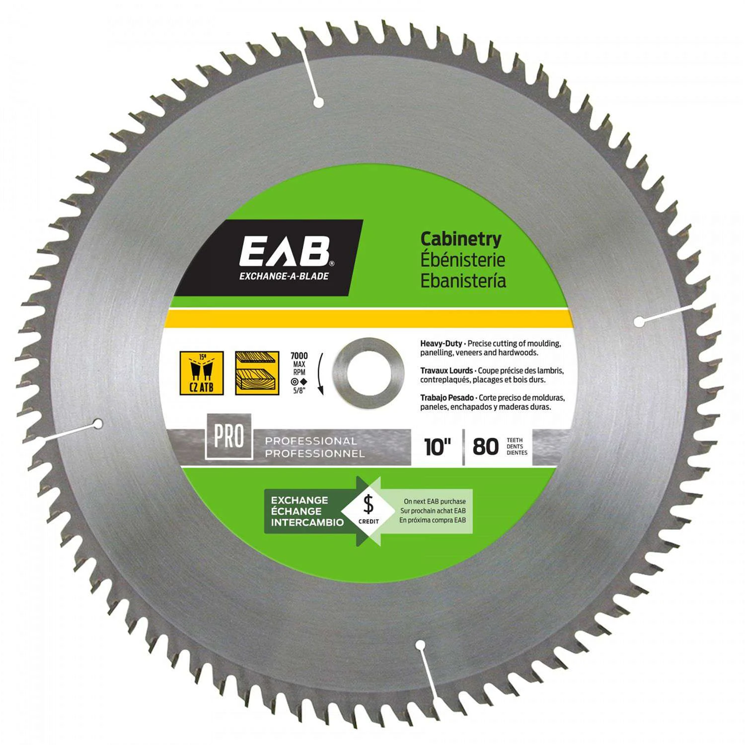 Exchange-A-Blade 10 In. D X 5/8 In. Carbide Finishing Saw Blade 80 Teeth 1 Pk 1 Exchange-A-Blade 10 In. D X 5/8 In. Carbide Finishing Saw Blade 80 Teeth 1 Pk