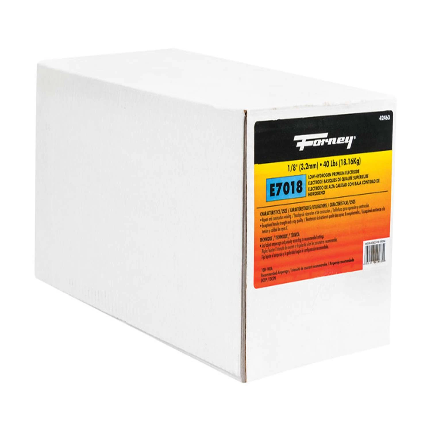 Forney 1/8 In. D X 15 In. L E7018 Mild Steel Low-Hydrogen Welding Electrodes 84000 Psi 40 Lb 1 Forney 1/8 In. D X 15 In. L E7018 Mild Steel Low-Hydrogen Welding Electrodes 84000 Psi 40 Lb