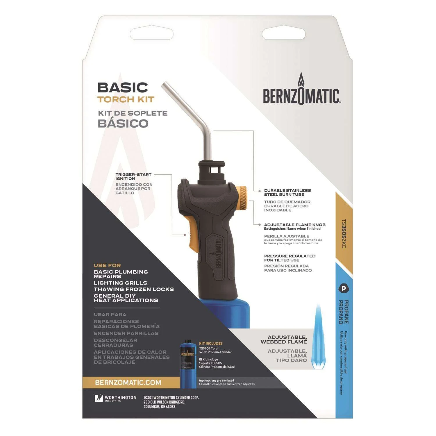Bernzomatic 14.1 Oz Basic Torch Kit Steel 2 Pc 3 Bernzomatic 14.1 Oz Basic Torch Kit Steel 2 Pc - Image 3