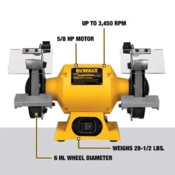 DeWalt 4 Amps 6 In. Bench Grinder 5/8 HP 11 DeWalt 4 Amps 6 In. Bench Grinder 5/8 HP -Craftsman Shop a83cac42 199a 4811 bd36 0c374351f025