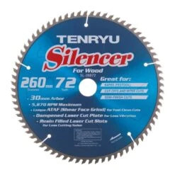 Tenryu 260 Mm D X 30 Mm Silencer Carbide Saw Blade 72 Teeth 1 Pc