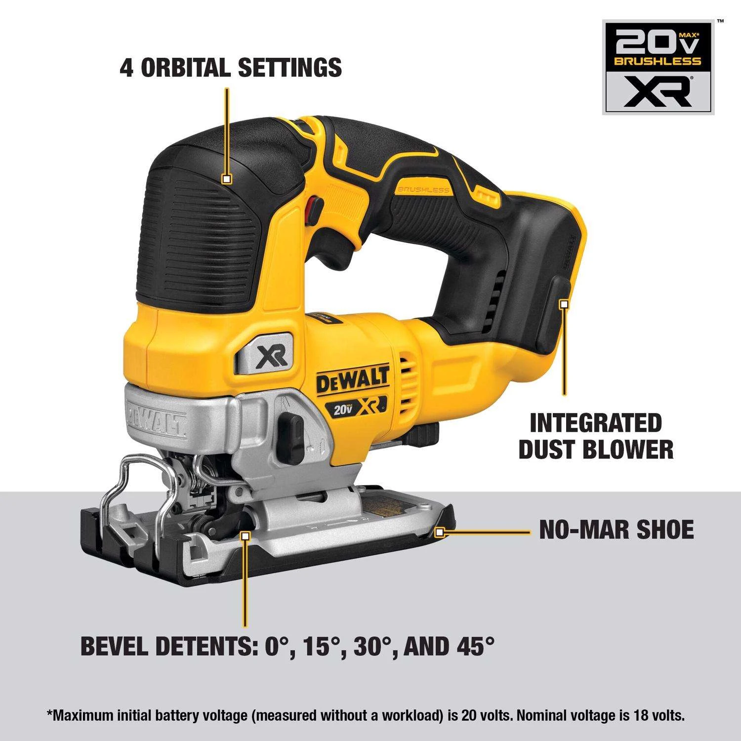 DeWalt 20V MAX XR Cordless Brushless Jig Saw Tool Only 2 DeWalt 20V MAX XR Cordless Brushless Jig Saw Tool Only - Image 2