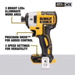 DeWalt 20V MAX XR 1/4 In. Cordless Brushless 3-Speed Impact Driver Tool Only -Craftsman Shop af3af673 7fbf 43e3 ab62 b1754362f0bd