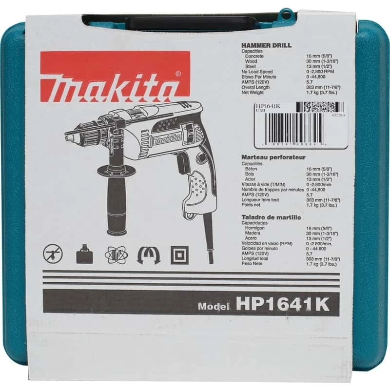 Makita 6 Amps 1/2 In. Corded Hammer Drill 3 Makita 6 Amps 1/2 In. Corded Hammer Drill - Image 3