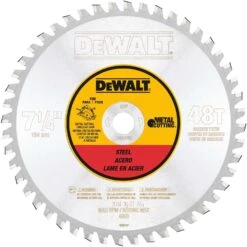 DeWalt 7-1/4 In. D X 5/8 In. Ferrous Metal Cutting Carbide Circular Saw Blade 48 Teeth 1 Pc