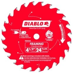 Diablo 4-1/2 In. D X 3/8 In. TiCo Hi-Density Carbide Framing Saw Blade 24 Teeth 1 Pk