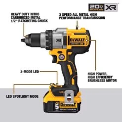 DeWalt 20V MAX XR 1/2 In. Brushless Cordless Drill/Driver Kit (Battery & Charger) -Craftsman Shop b79ccda6 5396 49b8 8bfd b19e7bc51063
