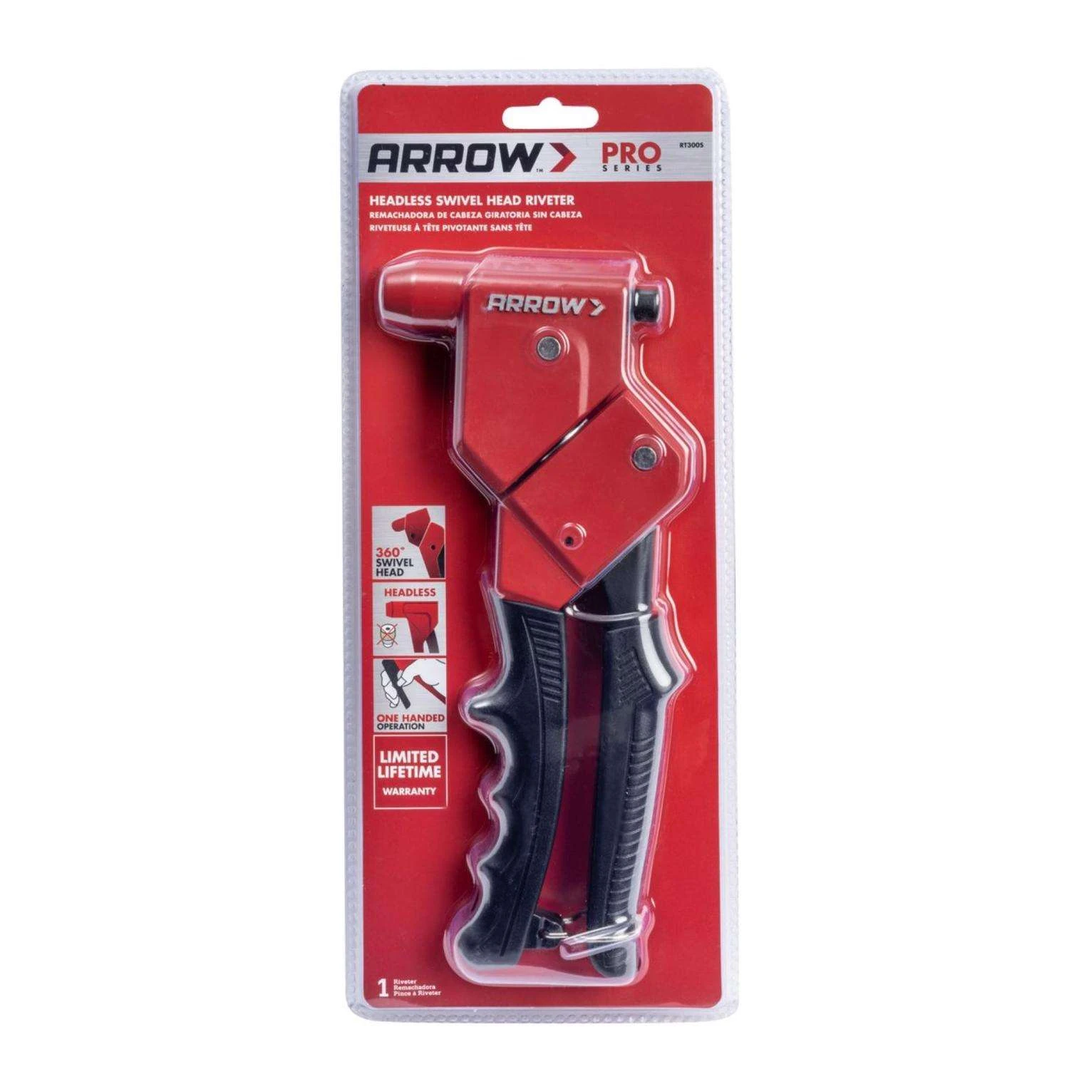 Arrow Metal Headless Rivet Tool Black/Red 1 Pc 1 Arrow Metal Headless Rivet Tool Black/Red 1 Pc