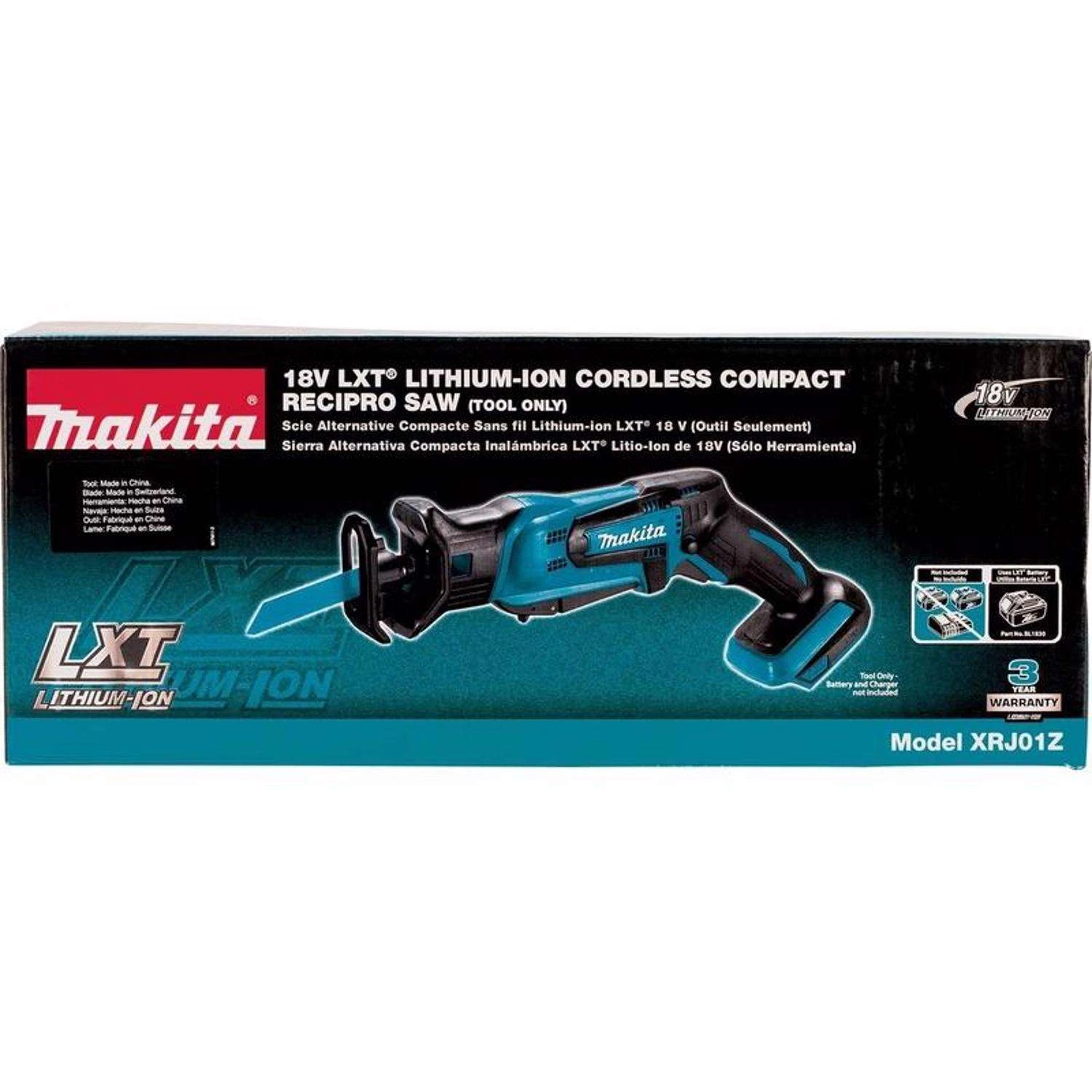 Makita 18V LXT Cordless Brushed Compact Reciprocating Saw Tool Only 2 Makita 18V LXT Cordless Brushed Compact Reciprocating Saw Tool Only - Image 2