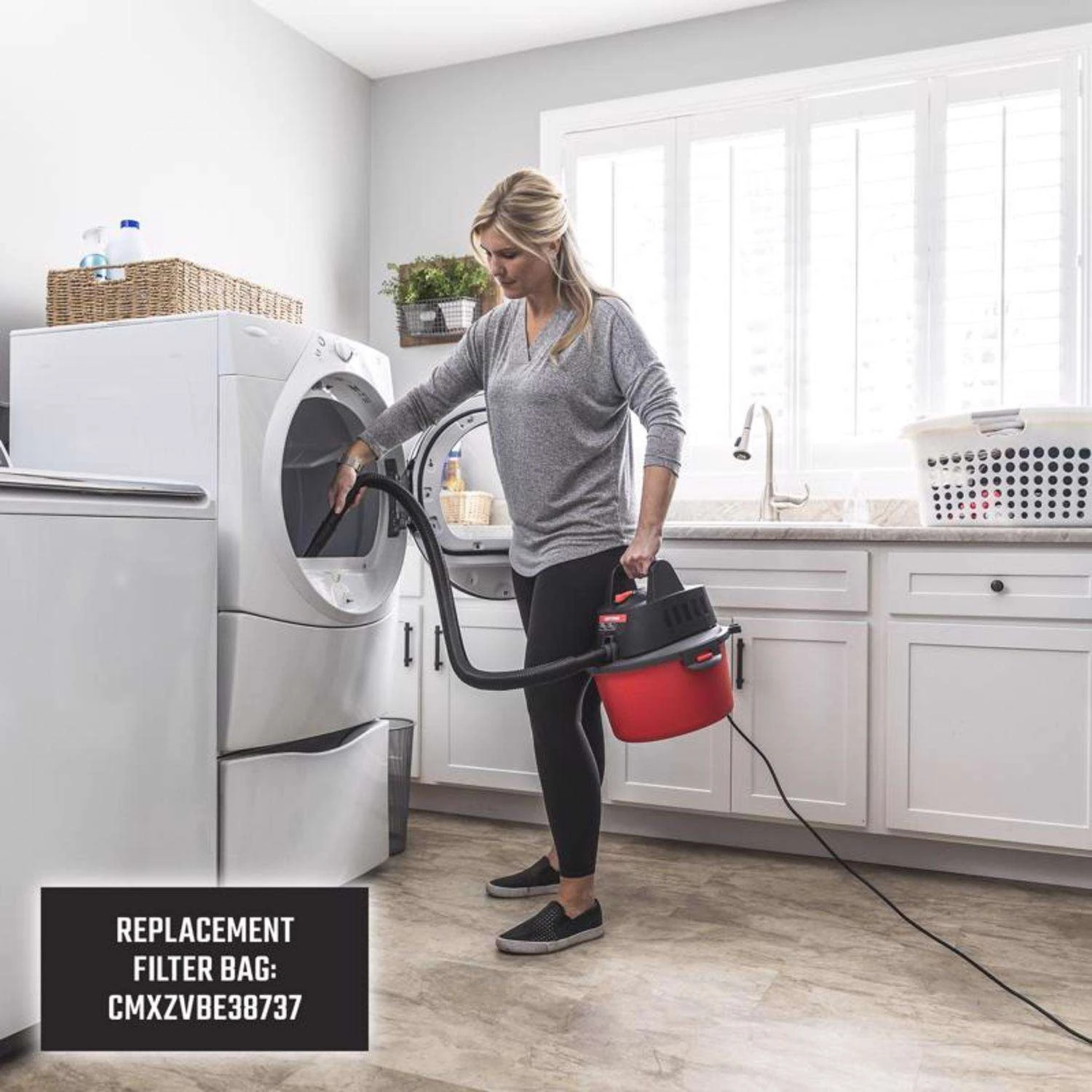 Craftsman 2.5 Gal Corded Wet/Dry Vacuum Tool Only 3 Amps 120 V 1.75 HP 5 Craftsman 2.5 Gal Corded Wet/Dry Vacuum Tool Only 3 Amps 120 V 1.75 HP - Image 5