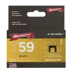 Arrow T59 1/4 In. W X 11/16 In. L Insulated Crown Cable Staples 300 Pk -Craftsman Shop bcaa90dd 513a 45d4 a160 9ccfa39d32bf