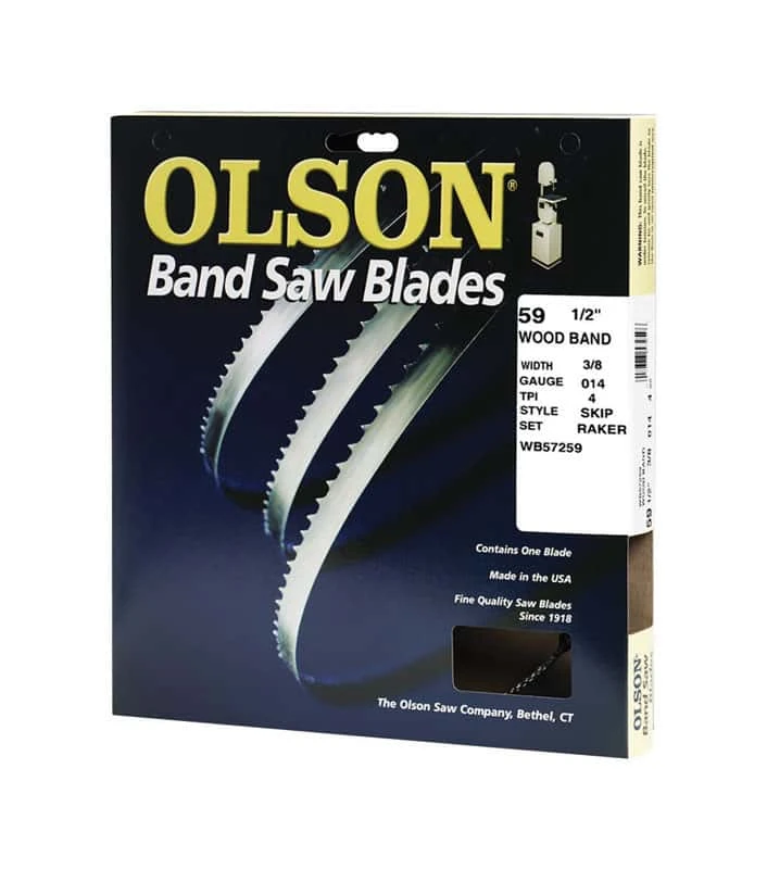 Olson 59.5 In. L X 0.4 In. W Carbon Steel Band Saw Blade 4 TPI Skip Teeth 1 Pk 1 Olson 59.5 In. L X 0.4 In. W Carbon Steel Band Saw Blade 4 TPI Skip Teeth 1 Pk