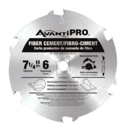 Freud Avanti Pro 7-1/4 In. D X 5/8 In. Fiber Cement Carbide Circular Saw Blade 6 Teeth 1 Pk