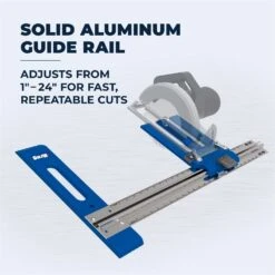 Kreg Rip-Cut Aluminum 30.88 In. L X 2.5 In. H X 8.75 In. W Saw Edge Guide Blue/Silver 1 Pc -Craftsman Shop c7689ae4 b446 4fd8 9223 4fbd0ac38bbf