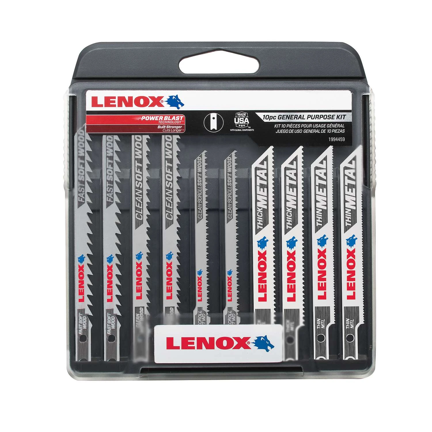 Lenox 4 - 5 In. Bi-Metal U-Shank General Purpose Jig Saw Blade Set 10 Pc 1 Lenox 4 - 5 In. Bi-Metal U-Shank General Purpose Jig Saw Blade Set 10 Pc