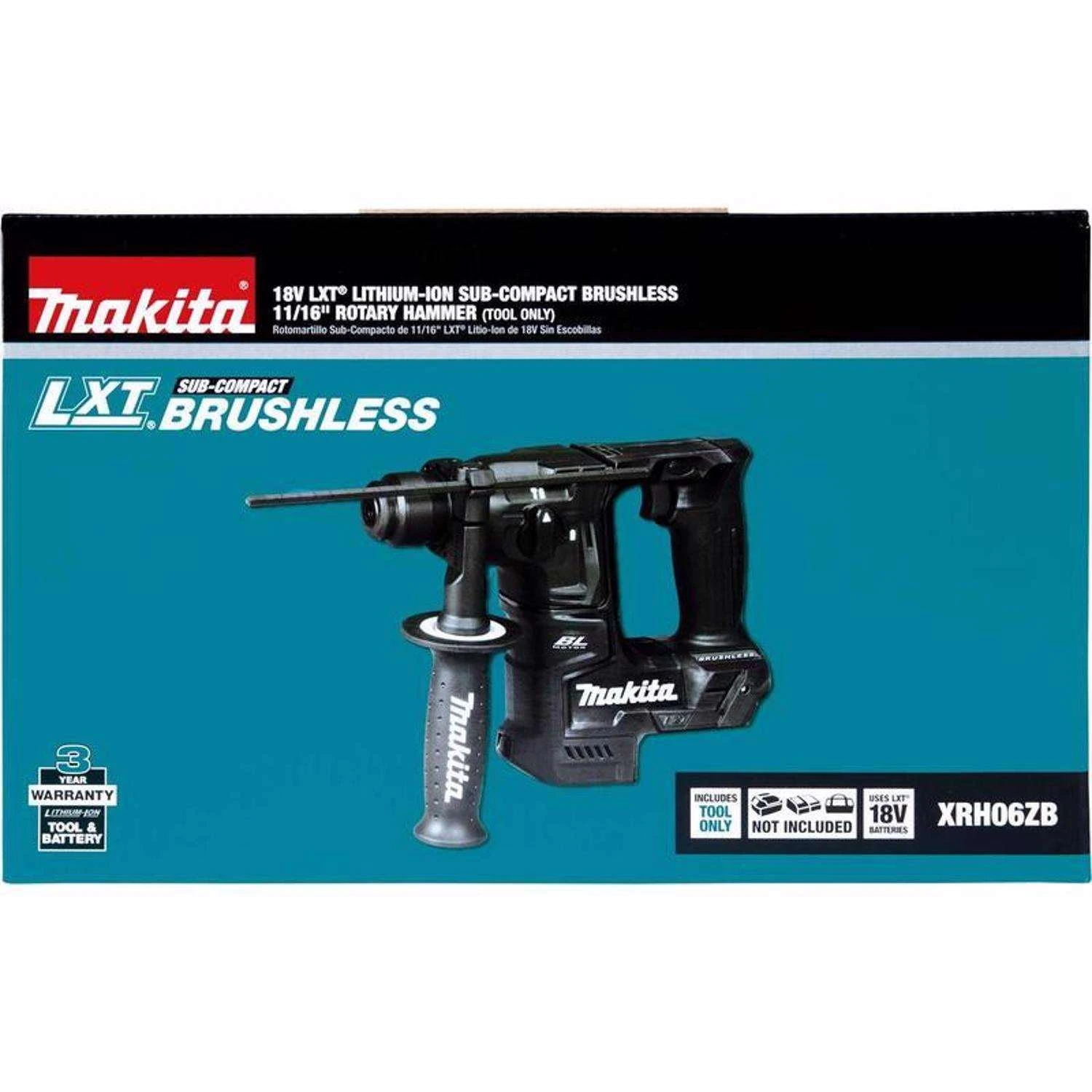 Makita 18V LXT 11/16 In. Cordless SDS-Plus Rotary Hammer Drill Tool Only 2 Makita 18V LXT 11/16 In. Cordless SDS-Plus Rotary Hammer Drill Tool Only - Image 2