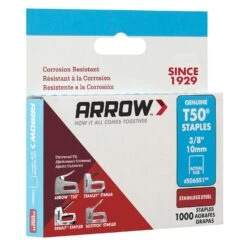 Arrow T50 3/8 In. W X 3/8 In. L 18 Ga. Flat Crown Heavy Duty Staples 1000 Pk 11 Arrow T50 3/8 In. W X 3/8 In. L 18 Ga. Flat Crown Heavy Duty Staples 1000 Pk -Craftsman Shop d438ac6e 7f77 45f7 a725 926be166c11f