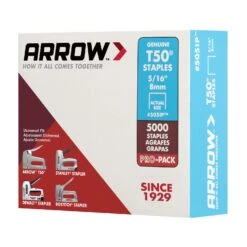 Arrow T50 3/8 In. W X 5/16 In. L 18 Ga. Flat Crown Heavy Duty Staples 5000 Pk 10 Arrow T50 3/8 In. W X 5/16 In. L 18 Ga. Flat Crown Heavy Duty Staples 5000 Pk -Craftsman Shop d45f79b8 ee53 43dd 8424 2e8e4cb02a96