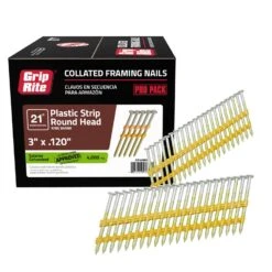 Grip-Rite 3 In. 11 Ga. Angled Strip Hot-Dip Galvanized Framing Nails 21 Deg 4000 Pk -Craftsman Shop d7111ba4 c1e7 41b2 900a e5de5c6175dd