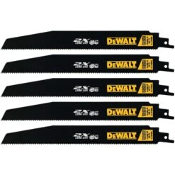 DeWalt 9 In. Bi-Metal Reciprocating Saw Blade 10 TPI 5 Pk
