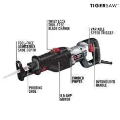 Porter Cable TigerSaw 8.5 Amps Corded Brushed Orbital Reciprocating Saw Tool Only -Craftsman Shop d91eccff cf63 4a5e a6e8 176f966329cb