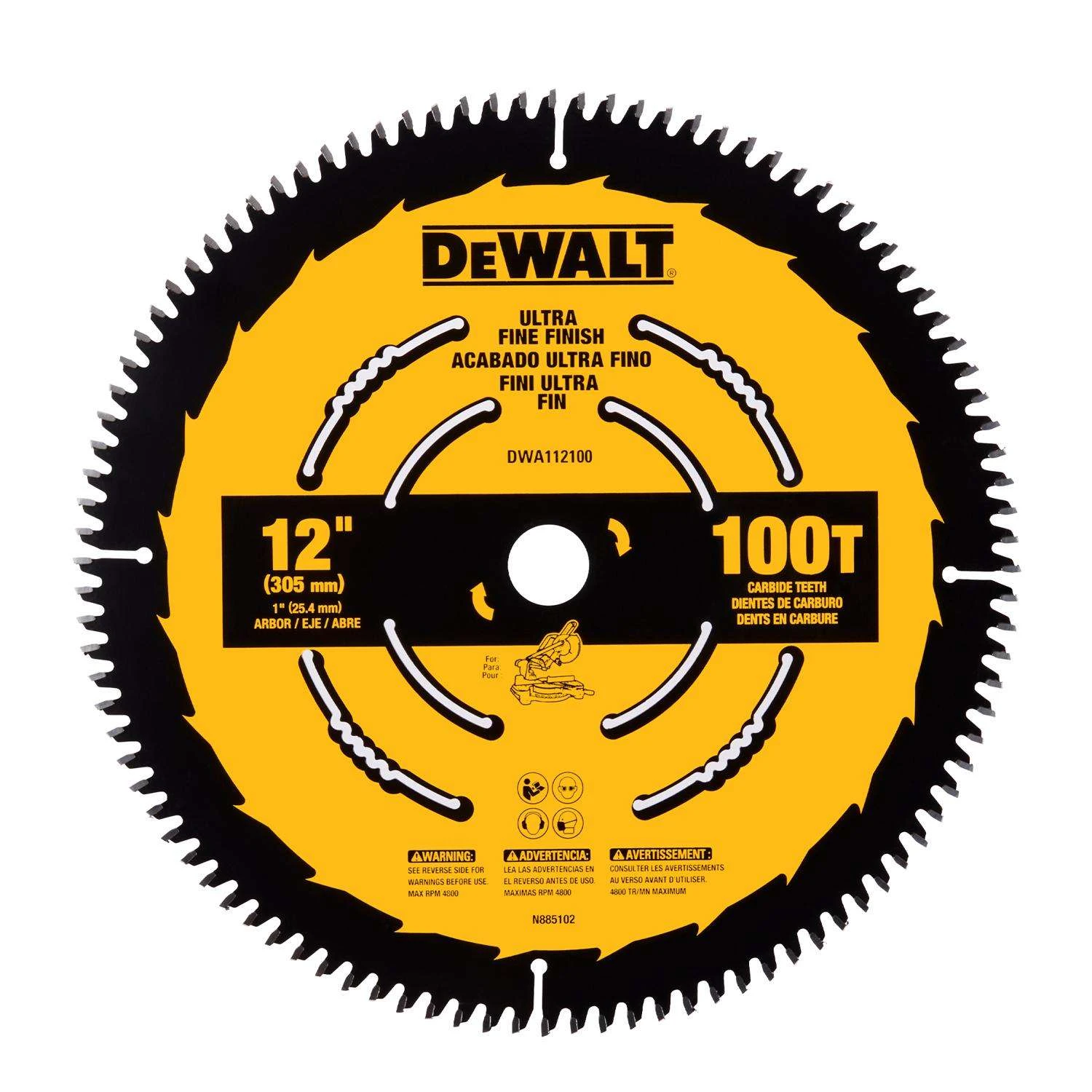 DeWalt 12 In. D X 1 In. Carbide Tipped Circular Saw Blade 100 Teeth 1 Pc 1 DeWalt 12 In. D X 1 In. Carbide Tipped Circular Saw Blade 100 Teeth 1 Pc