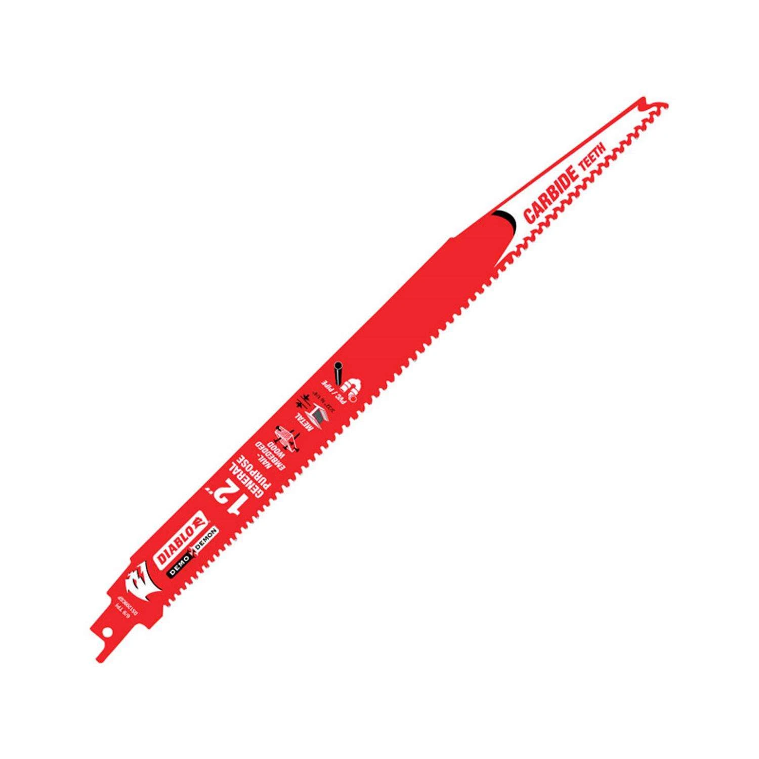 Diablo Demo Demon 12 In. Carbide Reciprocating Saw Blade 6/9 TPI 1 Pk 1 Diablo Demo Demon 12 In. Carbide Reciprocating Saw Blade 6/9 TPI 1 Pk