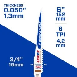 LENOX LUMBERWOLF 6 In. Bi-Metal Reciprocating Saw Blade 6 TPI 25 Pk -Craftsman Shop e24c72ed a798 47b3 b0a7 65d716e2449f