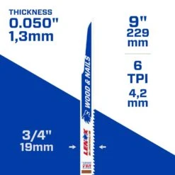 LENOX LUMBERWOLF 9 In. Bi-Metal Reciprocating Saw Blade 6 TPI 25 Pk -Craftsman Shop e5456071 bd64 4a52 ba3a fee256477926
