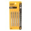 DeWalt 4 In. High Carbon Steel U-Shank Jig Saw Blade 6 TPI 5 Pk