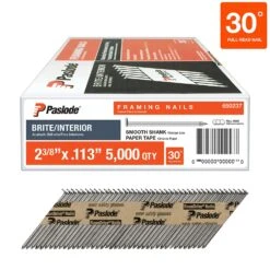 Paslode RounDrive 2-3/8 In. Angled Strip Brite Framing Nails 30 Deg 5000 Pk