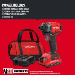Craftsman V20 1/4 In. Cordless Brushless Impact Driver Kit (Battery & Charger) -Craftsman Shop f0680d87 a4b8 4199 922b b906c5588134