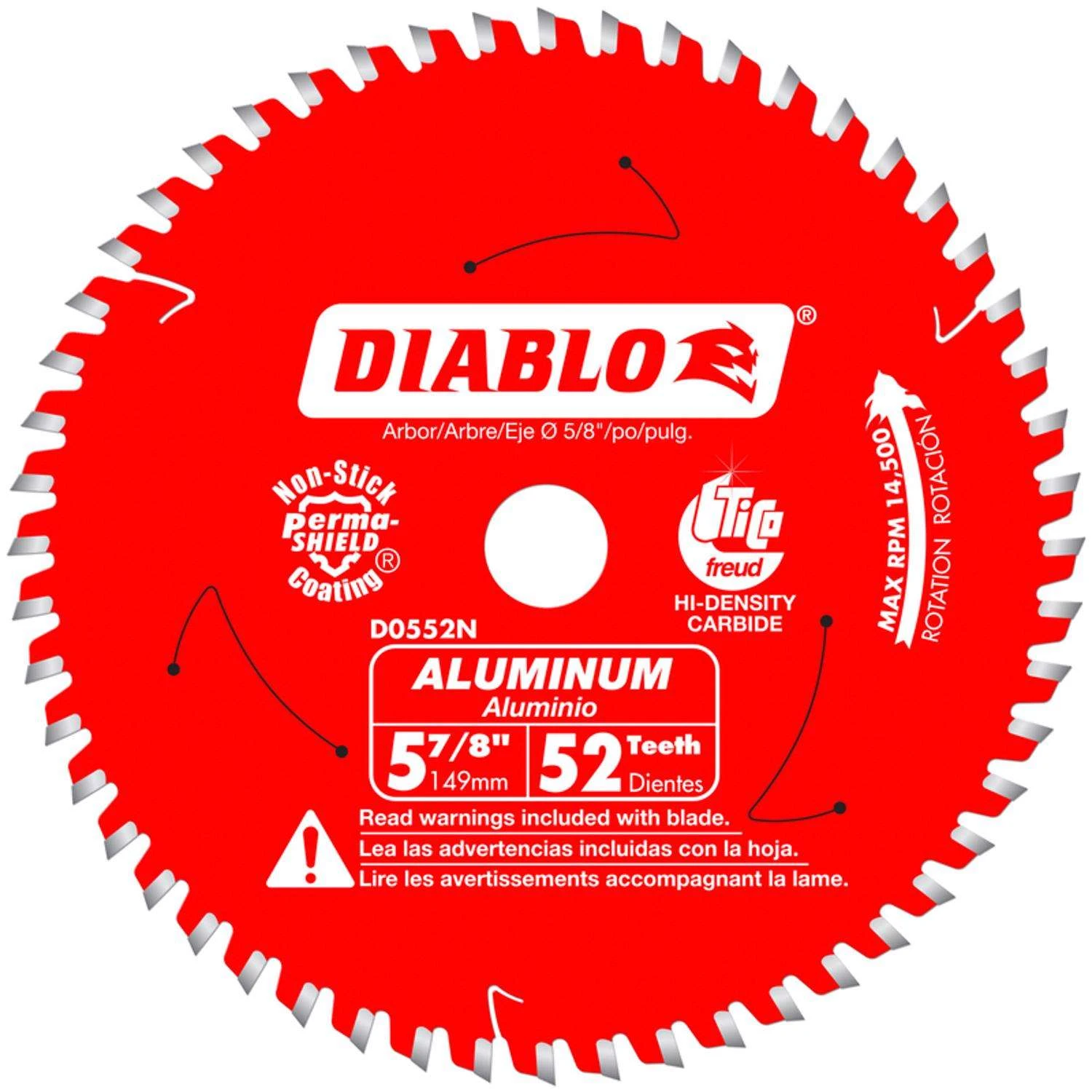 Diablo 5-7/8 In. D X 5/8 In. TiCo Hi-Density Carbide Circular Saw Blade 52 Teeth 1 Pk 1 Diablo 5-7/8 In. D X 5/8 In. TiCo Hi-Density Carbide Circular Saw Blade 52 Teeth 1 Pk
