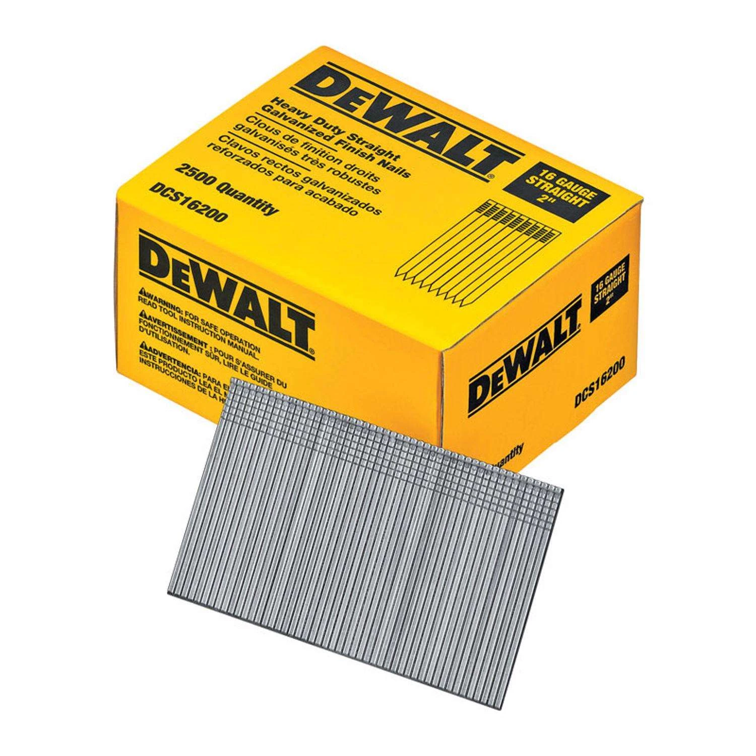 DeWalt 2 In. 16 Ga. Straight Strip Galvanized Finish Nails 2,500 Pk 2 DeWalt 2 In. 16 Ga. Straight Strip Galvanized Finish Nails 2,500 Pk - Image 2