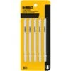 DeWalt 4 In. Cobalt Steel T-Shank Jig Saw Blade 6 TPI 5 Pk